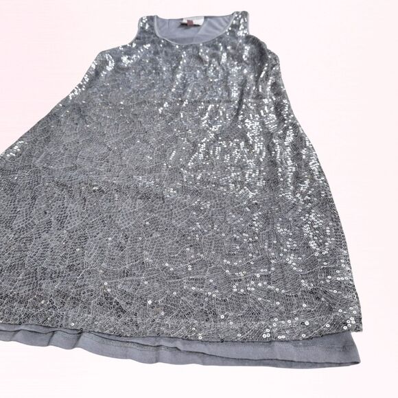 Romeo & Juliet Couture Grey Sequin NYE Cocktail Dress Racerback Women's - Picture 3 of 9